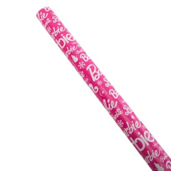 Barbie Logo Christmas Wrapping Paper- 2 Rolls - Picture 4 of 8